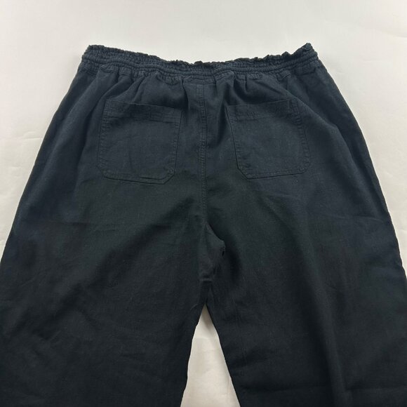 Ava & Viv Black Linen Blend Wide Leg Lounge Pant 2X - Picture 7 of 7